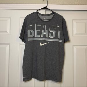 Mens Nike BEAST Graphic Gray T-Shirt